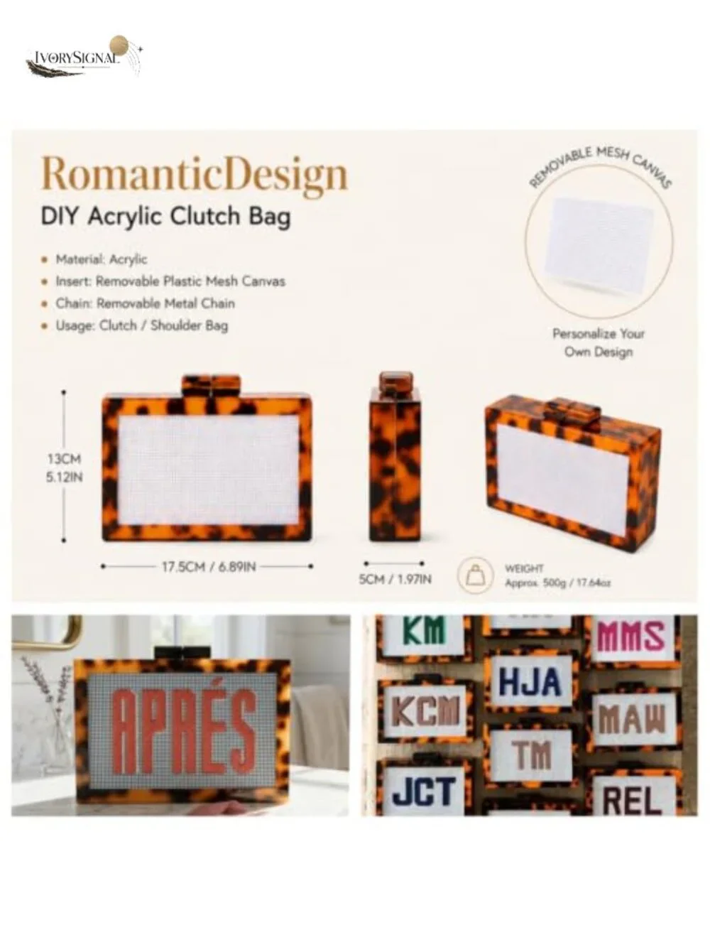 Acrylic Handbag Rattan Woven Pattern Square Box Crossbody Shoulder Bag Chain